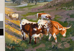 Longhorn Line-Up by Nancy Boren