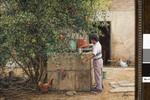 Boy with Pomegranate by Annette Hodges