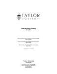 Taylor University Catalog 2016-2017
