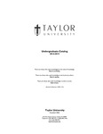 Taylor University Catalog 2014-2015