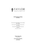Taylor University Catalog 2012-2013