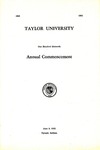 Taylor University One Hundred Sixteenth Annual Commencement
