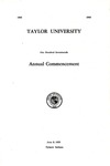 Taylor University One Hundred Seventeenth Annual Commencement