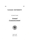Taylor University One Hundred Twentieth Annual Commencement