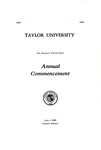 Taylor University One Hundred Twenty-Third Annual Commencement