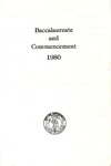 Baccalaureate and Commencement 1980