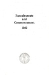 Baccalaureate and Commencement 1982