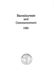 Baccalaureate and Commencement 1985