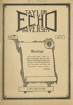 Taylor University Echo: January 16, 1923 by Taylor University