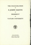The Inauguration of B. Joseph Martin by Taylor University