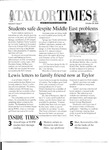 Taylor Times: October 29, 2000 by Taylor University