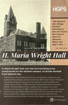 H. Maria Wright Hall by History, Global, and Political Science Department