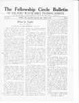 The Fellowship Circle Bulletin: April 1928