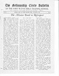 The Fellowship Circle Bulletin: October 1928