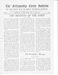 The Fellowship Circle Bulletin: January 1929