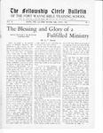 The Fellowship Circle Bulletin: April 1930