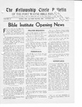 The Fellowship Circle Bulletin: October 1931
