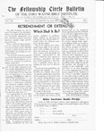 The Fellowship Circle Bulletin: March 1934