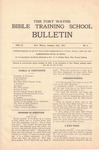 Fort Wayne Bible Training School Bulletin: July 1911