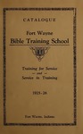 Fort Wayne Bible Training School Catalog