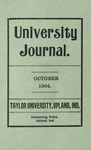 University Journal (October 1904) by Taylor University